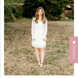 Naked Zebra NWT white long sleeve dress